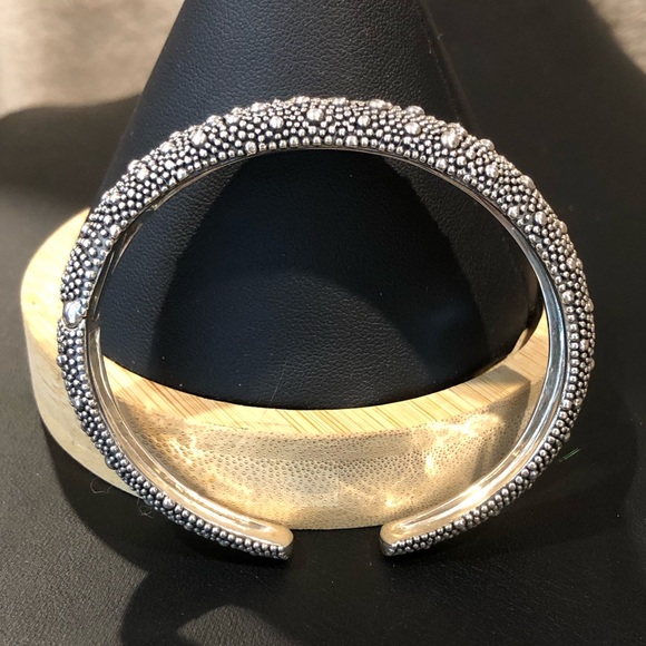 MICHAEL DAWKINS Starry Night Caviar Beaded Sterling Silver Cuff Bracelet - Picture 3 of 17